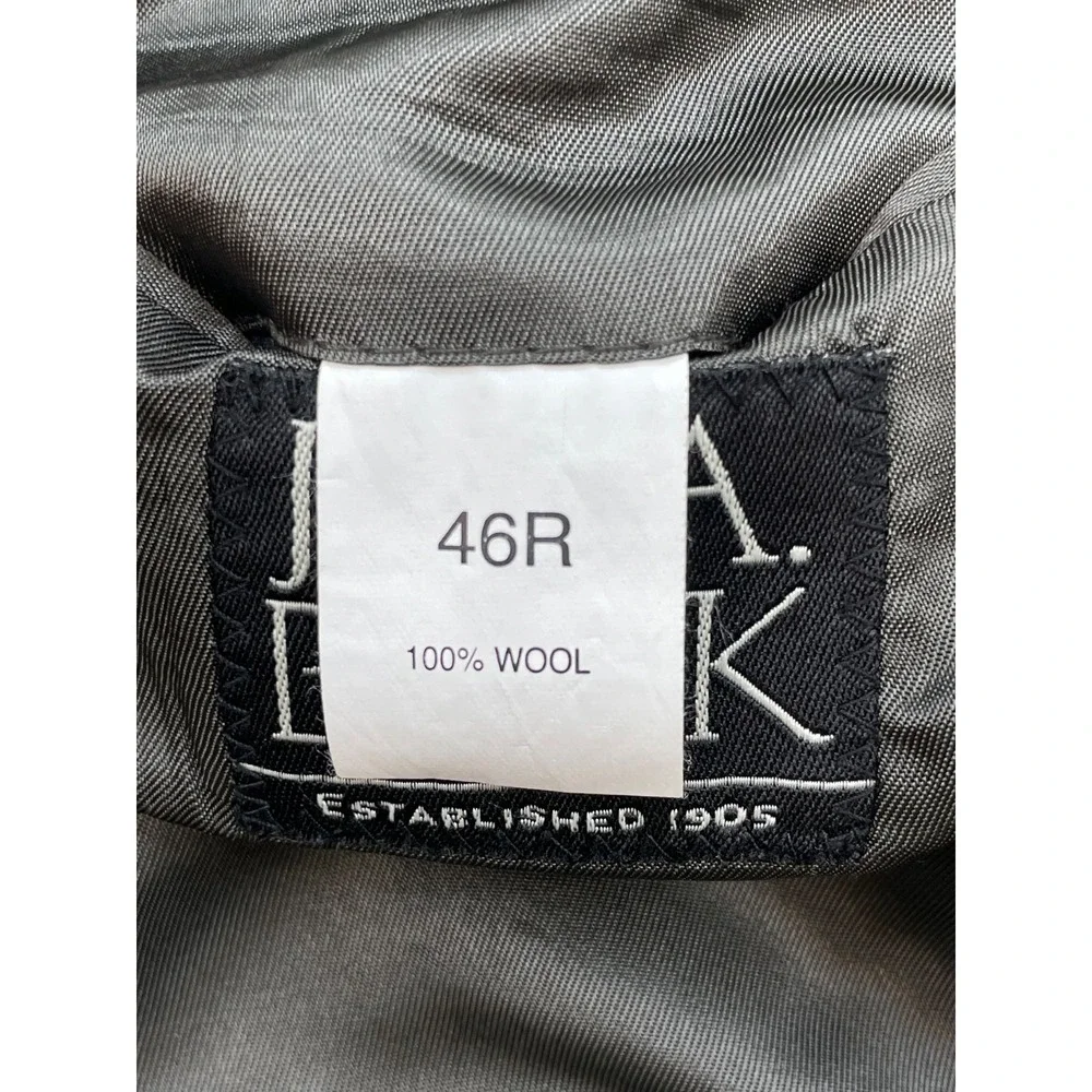 Jos A Bank Blazer Mens‎ 46R Plaid 100% Wool 2-Button Single Breast Lined